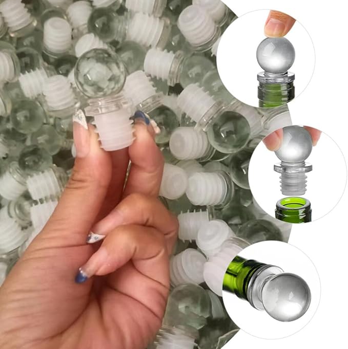UPKOCH 24pcs Glass Stoppers for Wine Perfume Convenient Sealing Caps Portable Versatile Design Great for Home Decor Freshness Maintenance for Bottles