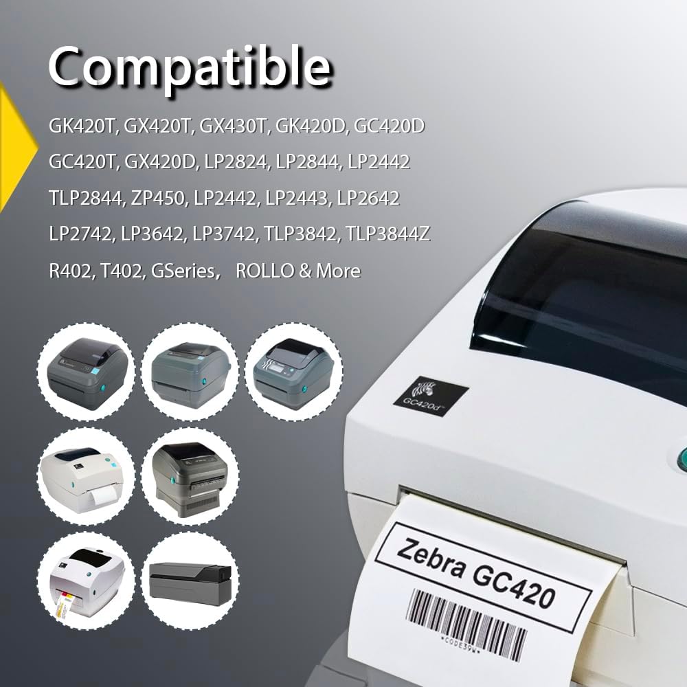 BETCKEY - 4" x 6.5" Large Shipping Labels & Multipurpose Compatible with Zebra & Rollo Label Printer,Premium Adhesive & Perforated[Light Blue, 6 Rolls, 1500 Labels]