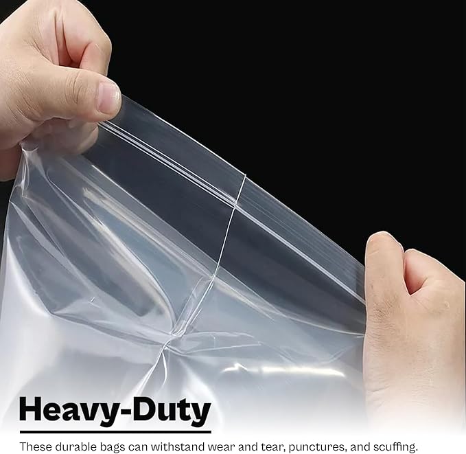 PSBM 1000 Count 4 Mil 10 Inch x 13 Inch, White Block Reclosable Poly Bags, With Write-On Block, Clear Zip Plastic Bag, Lock Seal Zipper For Packing, Storing, Organizing & Shipping Products