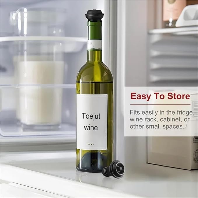 Wine Stoppers 30pcs Black Wine Stoppers - Vacuum Reusable Leak-Proof for Most Pumps