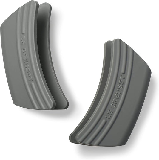 Le Creuset Silicone Set of 2 Handle Grips, 5" x 2 1/2" each, Oyster