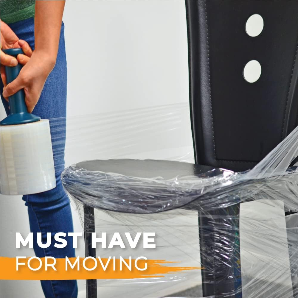 WOD SFD5 Industrial Mini Hand Stretch Wrap Film Plastic Dispenser - Used for Storage Moving, Pallet Wrap, Packaging, Wrapping: Fits 3 in Core (Pack of 5)