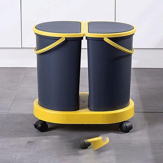 Hanging Trash Can, Kitchen Garbage Bin Waste Bins, Kitchen Trash Can Cabinet Door Hanging Vegetable Peel Sorting Trash Basket Household Bathroom Wall-Mounted Trash Can (Color : A)