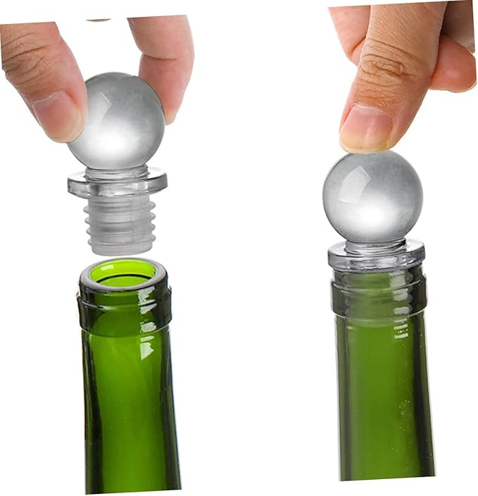 COLLBATH 24pcs Glass Ball Stopper Wine Bottle Stoppers Caps Keeper Portable for Bottles