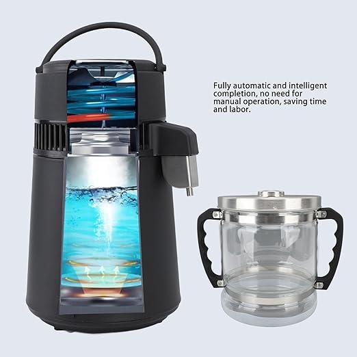 6L Glass jar for Home Beauty Water Distiller, Replacement Glass Collection Bottle Distiller Water Container, Water Purifier Filter for Home Countertop