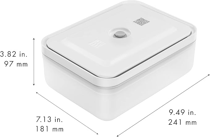 ZWILLING Fresh & Save Plastic Fridge Box, Airtight Food Storage Container, Meal Prep Container, BPA-Free, Grey