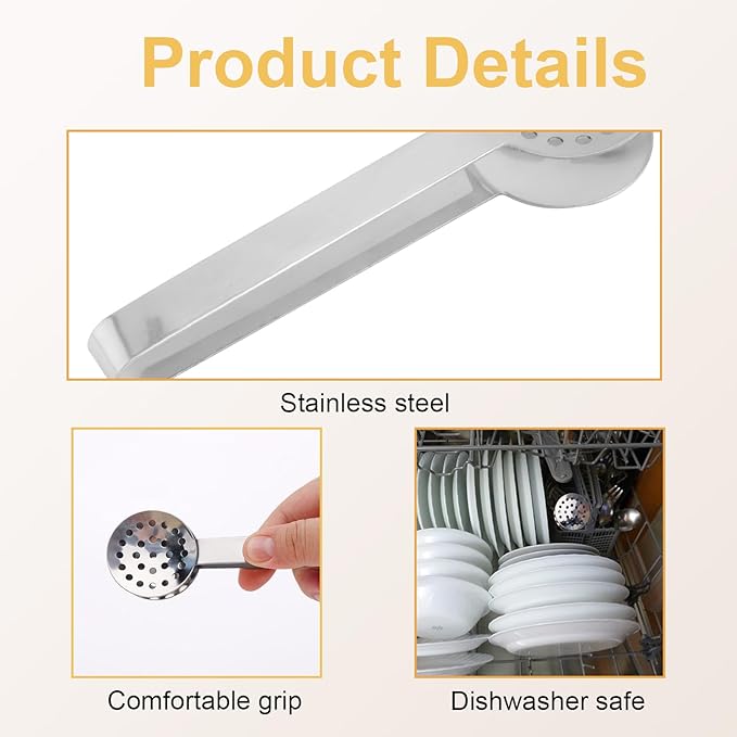 Tea Bag Squeezer Tongs, Stainless Steel Teabag Strainer Dispenser Gripper Picker Accessories for Tea Drinkers Gifts (Silver)
