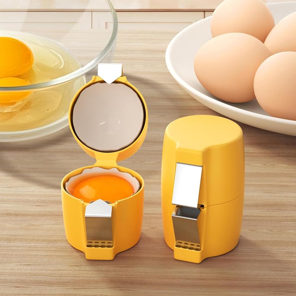 Egg Shell Opener Remover, Eggs Peeler Separator for Boiled and Raw Eggs, Stainless Steel Eggshell Cutter Kitchen Tools for Cooking and Breakfast Prep (Pink, 3 Pcs)