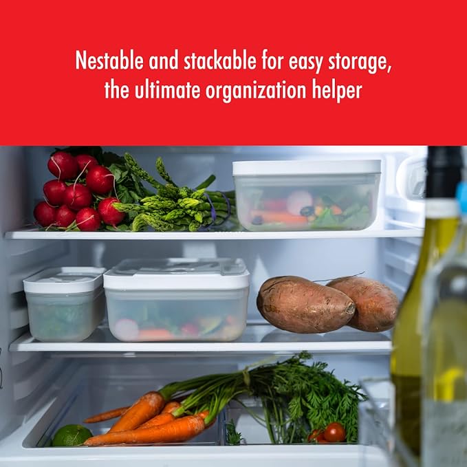 ZWILLING Fresh & Save Plastic Fridge Box, Airtight Food Storage Container, Meal Prep Container, BPA-Free, Grey