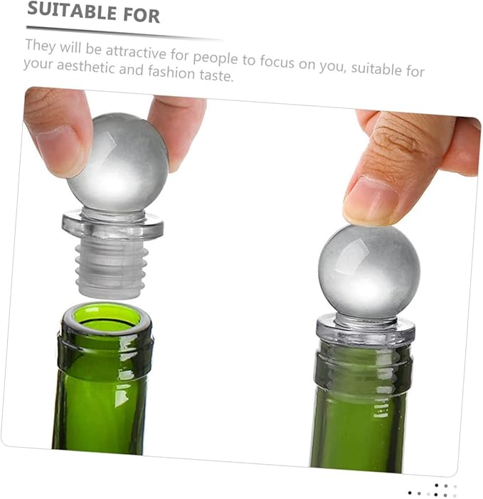 24pcs Glass Ball Wine Stoppers Portable Bottle Caps with Airtight Seal for Perfume and Wine Bottles Lightweight Aroma Container Stoppers for Daily Use