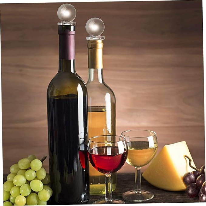 COLLBATH 24pcs Glass Ball Stopper Wine Bottle Stoppers Caps Keeper Portable for Bottles