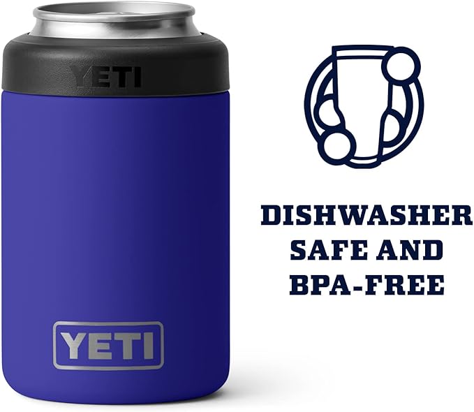 YETI Rambler 12 oz. Colster Can Insulator for Standard Size Cans, Offshore Blue