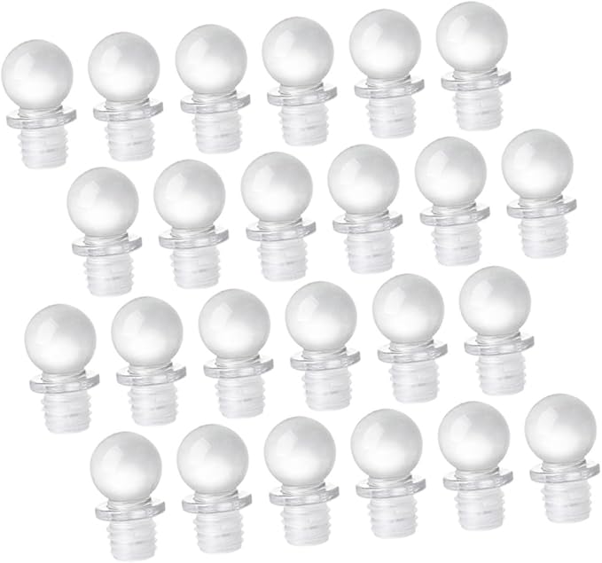 24pcs Glass Ball Wine Stoppers Portable Bottle Caps with Airtight Seal for Perfume and Wine Bottles Lightweight Aroma Container Stoppers for Daily Use