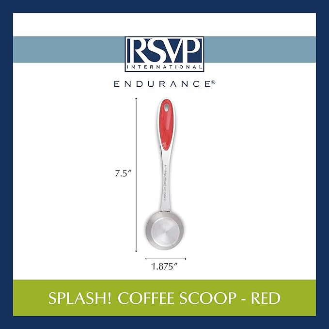 RSVP International Coffee Scoop Collection, 2-Tablespoon, Red Acrylic