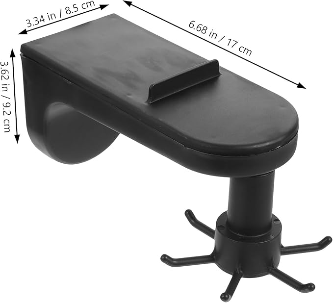 Uonlytech 2pcs Wall Mounted Kitchen Utensil Hooks 360° Rotating Six-Claw Non-Punch Storage Hangers Under Cabinet Hanging Organizer Black for Kitchen Storage