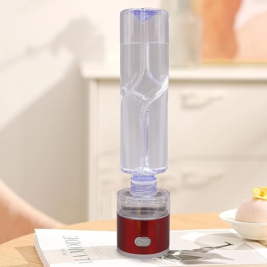 Hydrogen Water Generator Bottle, Portable Rechargeable Ionizer Machine,Improve Water in 3 Minutes, for Home, Office, Travel, Daily Drinking (Red)