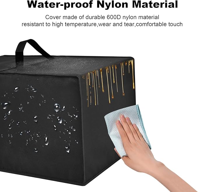 Espresso Machine Dust Cover for Ninja Luxe Café Pro Series ES701/ES601CY/ES601GM Drip Coffee Maker, Luxe Café Machine Lid,Heavy Duty Waterproof Antistatic Nylon Covers Case (Black)