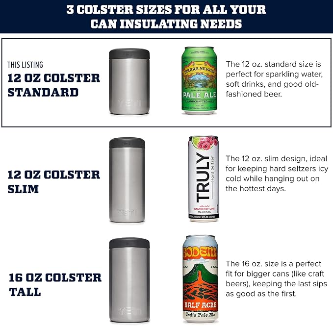 YETI Rambler 12 oz. Colster Can Insulator for Standard Size Cans, Offshore Blue