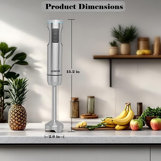 Handheld immersion Blender 11-Speed, 1000W Immersion Blender with Anti-Splash Design, Stainless Steel Blade for Blending Soup, Smoothies, Mayonnaise,Making Food Is More Convenient