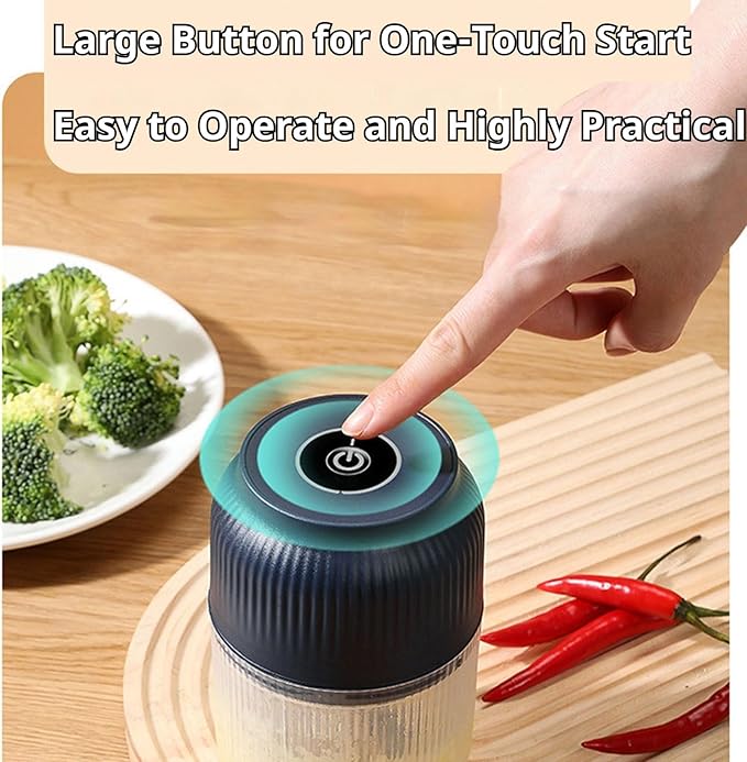 2026 Upgraded Electric Garlic Chopper, Mini Portable Veggie Cutter, USB Rechargeable, 350ML Portable Cordless Mini Food Processor for Nuts Chili Onion Minced Meat and Spices (2PCS-A)