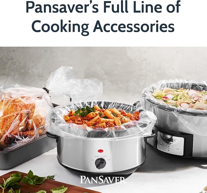 PanSaver Clear Pan Liners for Easy Clean Up - Disposable Buffet Pan Liners, Ovenable up to 400F (Half Pan Liner - 12.5 x 5.5 IN)
