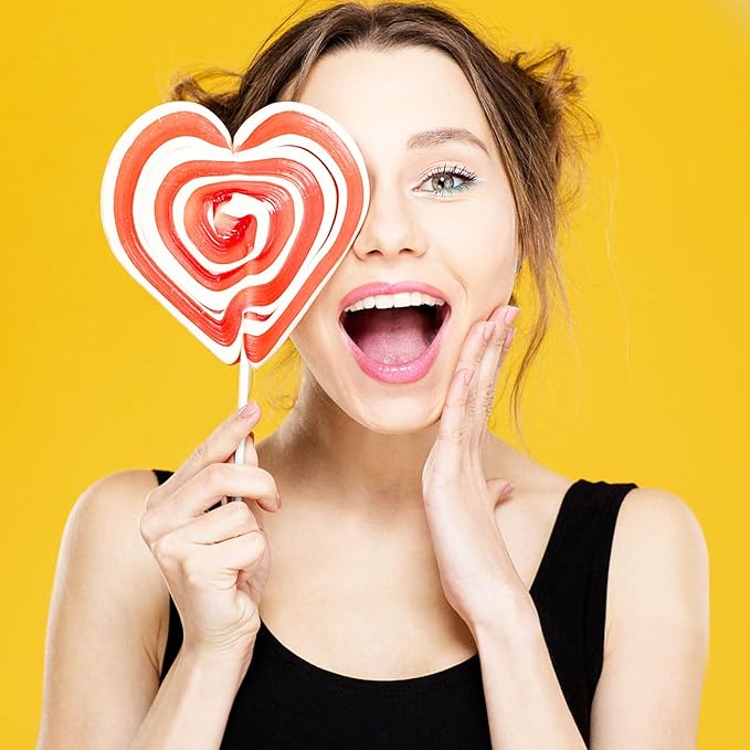 500Pcs 6 Inch White Paper Lollipop Sticks, Paper Sucker Sticks, Cake Pop Stick for Cake Toppers, Chocolate,Cookie,Rainbow Candy
