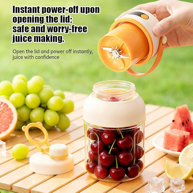 Portable Electric Juicer Cup with Zero Cord Hassle, USB-C Rechargeable Electric Blender with 18000 RPM Motor, Portable Wireless Juicer Cup for Home, Gym, Office and Outdoor (800ml 1pc)