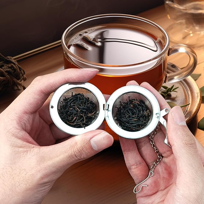 2Pcs Easter Stainless Steel Mesh Tea Infuser, 2.1 inch Tea Ball with Easter Eggs Pendant,Tea Strainer Tea Diffuser Tea Steeper for Filtering Tea,Tea Infusers for Loose Tea (Easter Egg, 2PC)