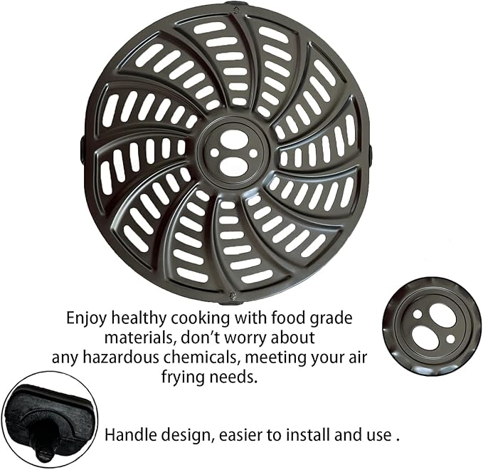 6QT Air Fryer Replacement Tray for Gourmia GAF698/GAF686 Air Fryers, Premium Nonstick Air Fryer Grill Pan Crisper Plate Grill Insert Grate Grid for Gourmia 6QT Air Fryers, Dishwasher Safe