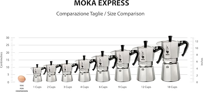 Bialetti - Moka Express: Iconic Stovetop Espresso Maker, Makes Real Italian Coffee, Moka Pot 18 Cups (27 Oz - 810 Ml), Aluminium, Silver