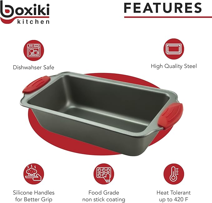 Ultimate Baking Set: Non-Stick Banana Bread Loaf Pan, 12 Cup Mini Muffin Pan with Silicone Liners, and 10 Inch Springform Pan - Professional Bakeware with Silicone Handles