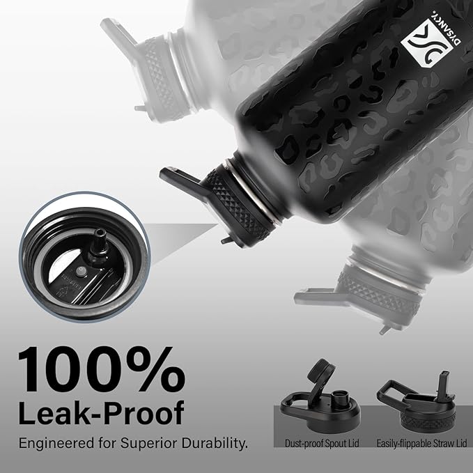 DYSANKY Insulated Water Bottle | Thickened Stainless Steel Vacuum Metal | Portable Sports Half Gallon Large Water Jug for Gym and Hiking with Straw, Carrier Bag, Handle Strap | BPA-Free 64 oz