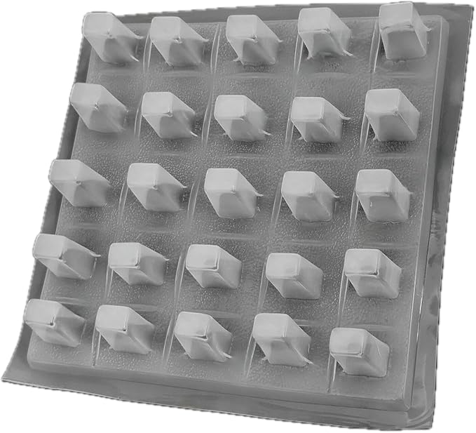 25-Cavity Rectangular Ice Pop Gelatin Mold – Molde para Gelapaletas – 50 mL Popsicle Mold Tray – Plastic Frozen Gelatin Mold – Made in Mexico