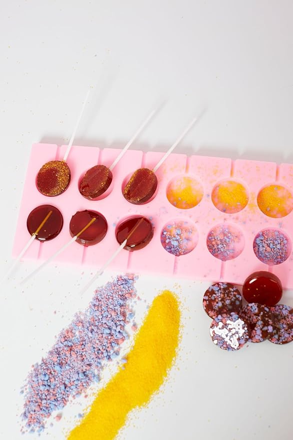 The Cookie Cups Lollipop Making Kit for Kids - Create 12 Delicious and Colorful Lollipops, Candy Making Kit for Boys and Girls, Kids Cooking Set