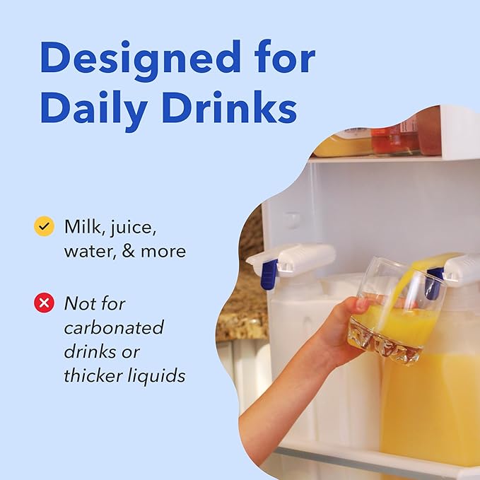 Magic Tap Automatic Drink Dispenser for Fridge, Black (1 Pack), No Spill Milk Dispenser for Fridge, Automatic Milk Dispenser Pump for Gallon Jugs, Water & Juice, Fits Most Bottles, Batteries Required