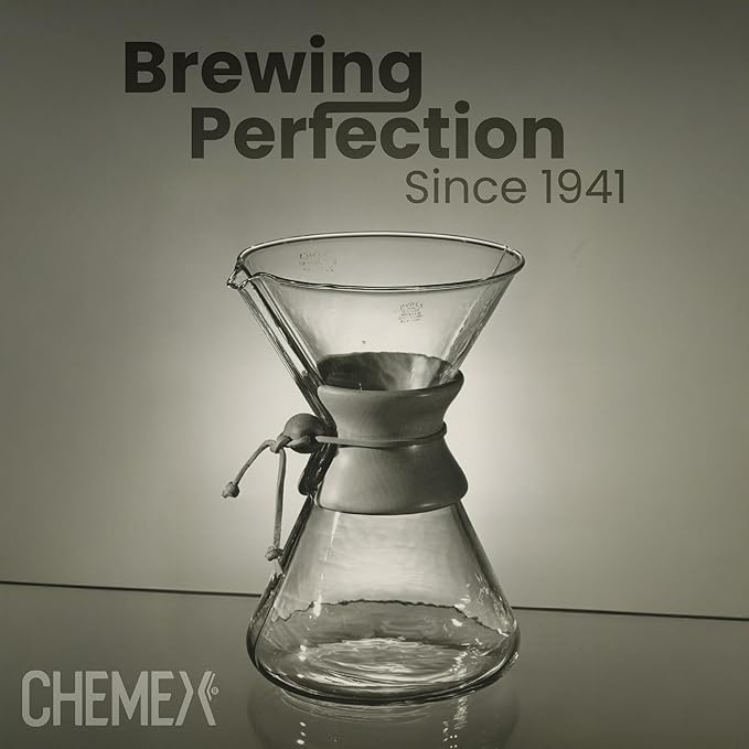 Chemex Pour-Over Glass Coffeemaker - Glass Handle Series - 10-Cup - Exclusive Packaging