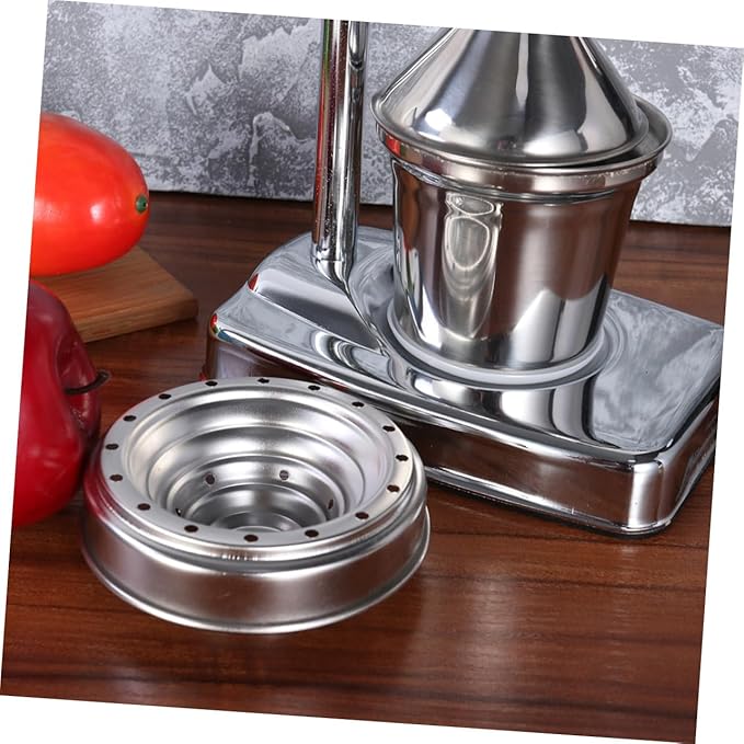 PRETYZOOM Stainless Steel Manual Citrus Juicer Press Hand-Operated Fruit Machine for Homemade Juice Easy to Clean for Home and Kitchen Use