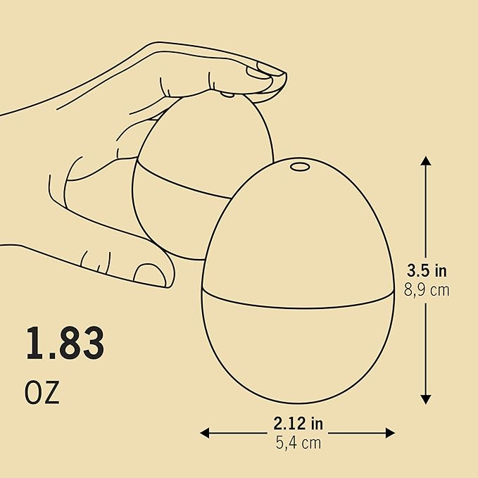 Hippo PiepEi - Singing Egg Timer for Cooking with - Egg Cooker for 3 Hardness Levels - Cute Hippo Gift - Funny Cooking Egg - Music Egg Timer - Brainstream, 5,1 x 4,5 cm