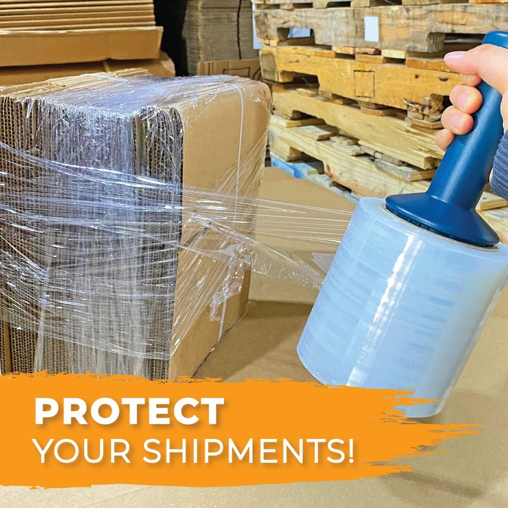 WOD SFD5 Industrial Mini Hand Stretch Wrap Film Plastic Dispenser - Used for Storage Moving, Pallet Wrap, Packaging, Wrapping: Fits 3 in Core (Pack of 5)