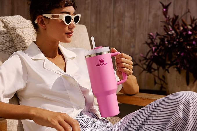 STANLEY Quencher H2.0 Tumbler with Handle and Straw 14 oz | Flowstate 3-Position Lid | Cup Holder Compatible for Travel | Insulated Stainless Steel Cup | BPA-Free | Cobalt