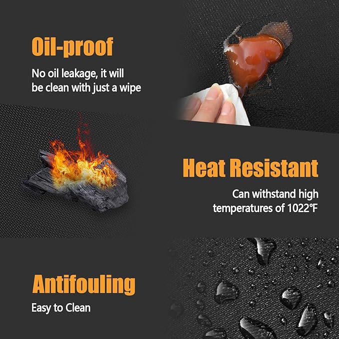 Heat Resistant Mat for Air Fryer,Deep Fryer,Oven,16x24in Hot Pads for Kitchen Counter Heat Protector,Under Coffee Maker Mats for Quartz Countertop Protector,Deep Fryer Coffee Machine Accessories