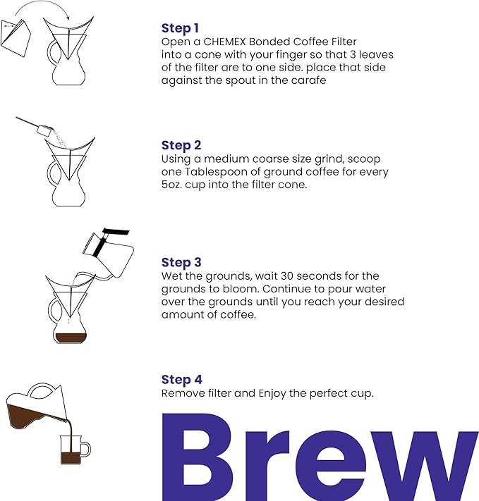 Chemex Pour-Over Glass Coffeemaker - Glass Handle Series - 10-Cup - Exclusive Packaging