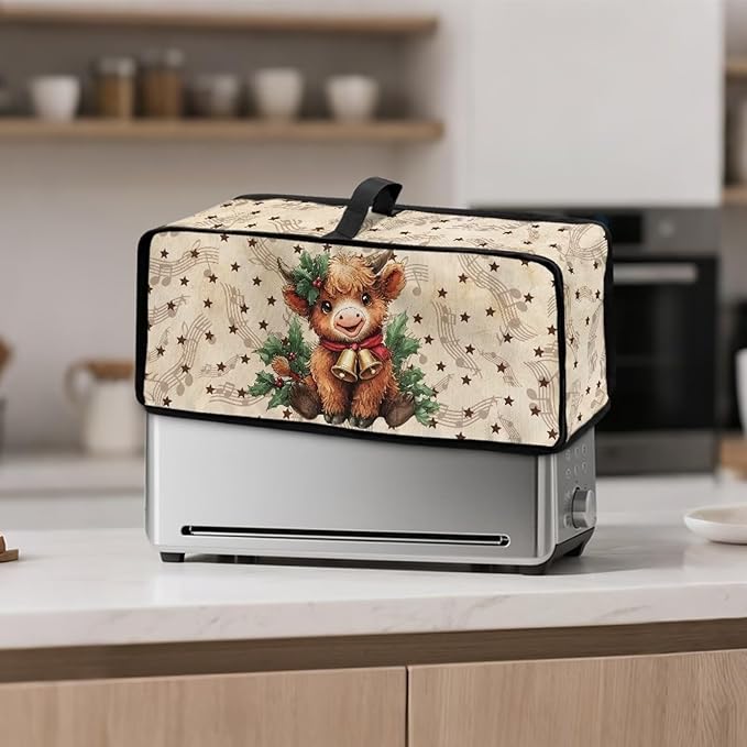 Toaster Cover 2 Slice Sunflower Cat Toaster Cover with Top Handle Small Appliance Covers, Heat-Resistant Anti-sputtering Kitchen Appliance Covers