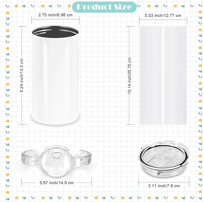 12 Oz Sublimation Sippy Cup 6 Pack, Kids Sublimation Sippy Tumblers, Stainless Steel Todder Water Bottle