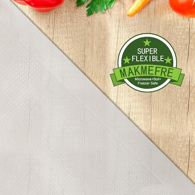 MakMeFre 200 Gallon Size11"x16" Vacuum Freezer Sealer Bags for Food, BPA Free, Heavy Duty Commercial Grade, Sous Vide Vaccume Safe,Vaccume Seal Pre-Cut Bag