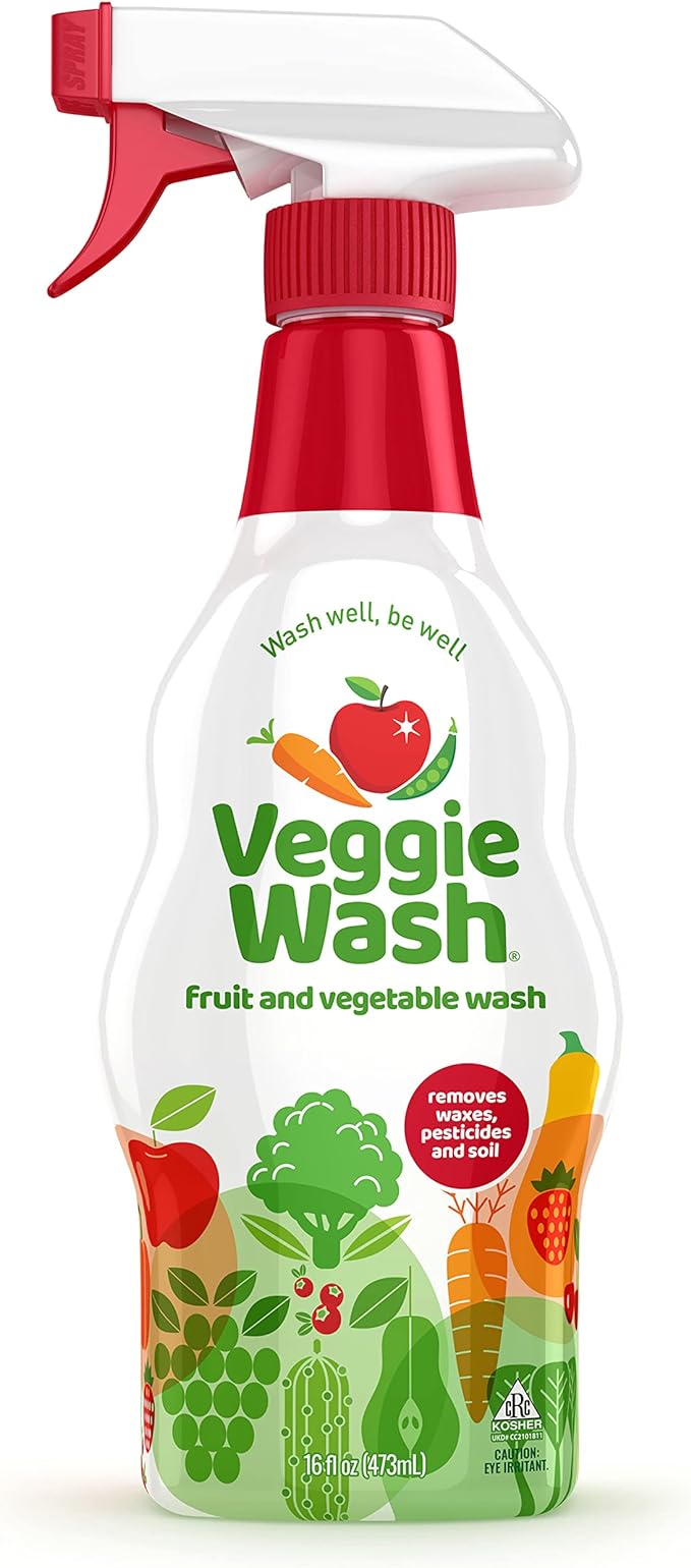 Veggie Wash Fruit & Vegetable Wash, Produce Wash and Cleaner, 16-Fluid Ounce, CASE of 12, Packaging May Vary