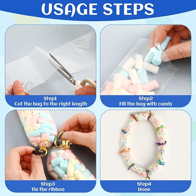 Jansun Graduation Lei Making Kit, 1 roll Candy Lei Tubing and 6 Ribbons, DIY Leis for Graduation Lei Accessories Handcrafts Party Supplies
