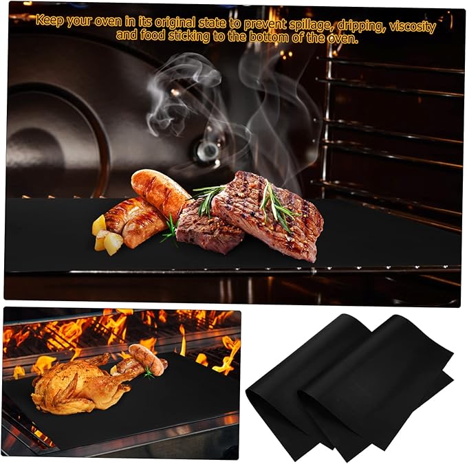 9pcs Non-stick Oven Mats High-temperature Resistant Baking Liners for Even Heating -up for Electric Gas Ovens