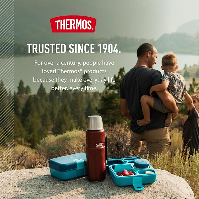 THERMOS Stainless King Vacuum-Insulated Beverage Bottle, 40 Ounce, Midnight Blue