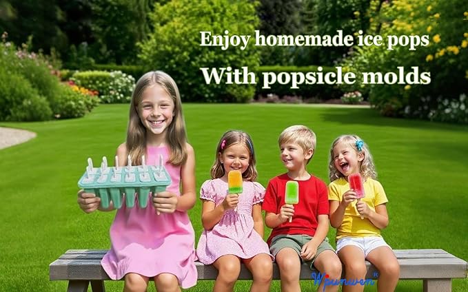 6 pcs Popsicles Molds with Brush and 6 pcs Popsicle Ice Cream Molds with 50 Sticks